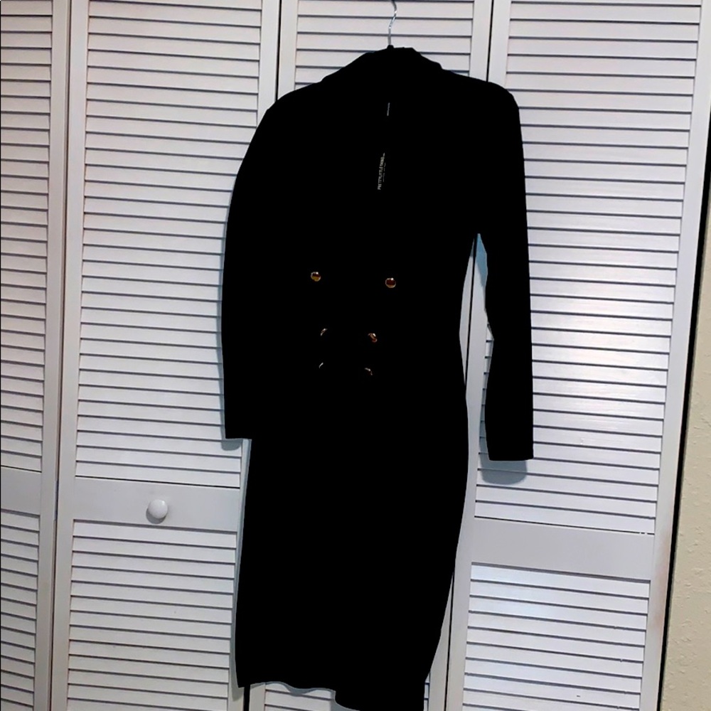 Black military blazer dress